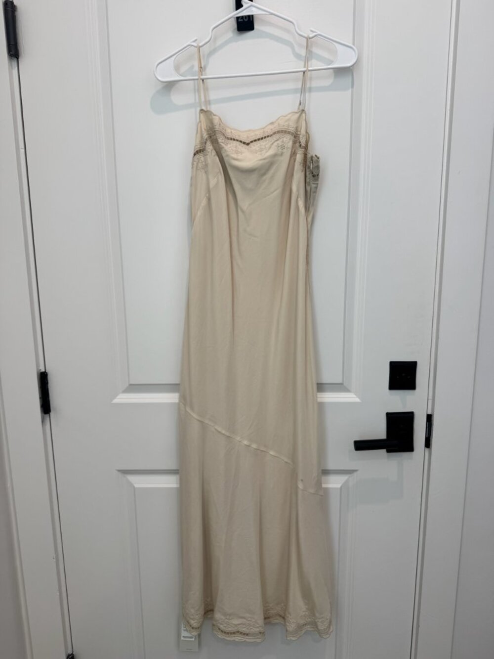 Abercrombie & Fitch Cotton-Silk Blend Cutwork Slip Dress